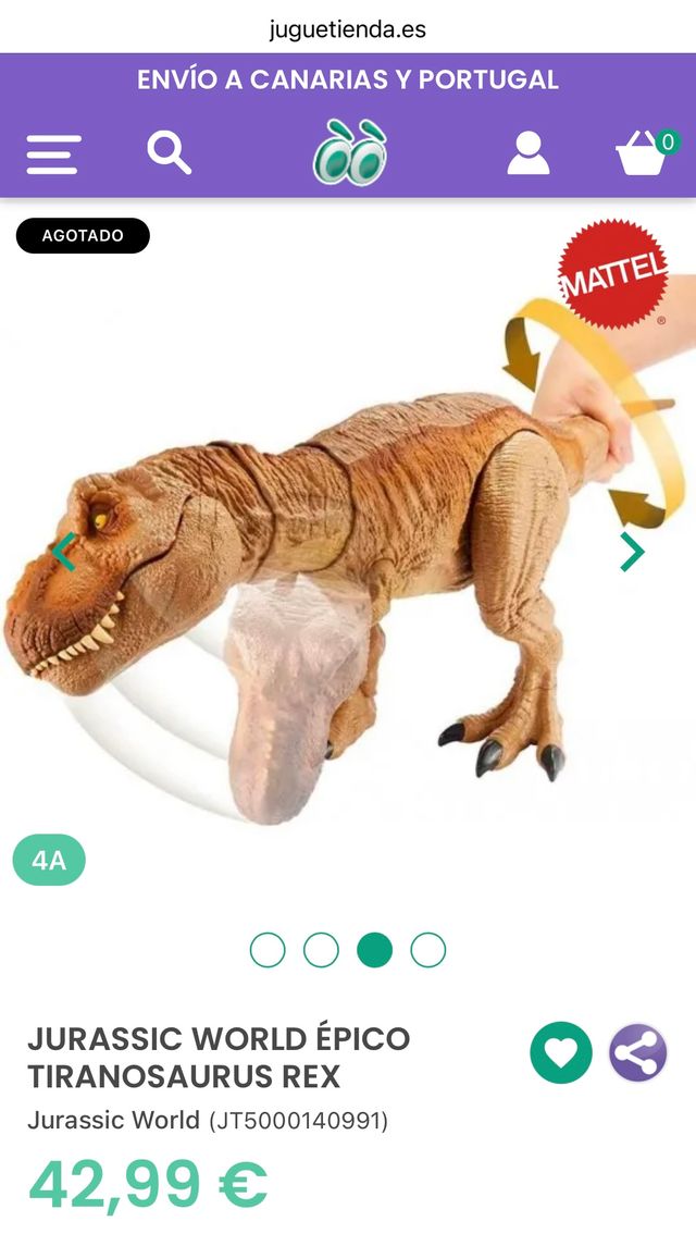 T Rex Jurassic World Mattel