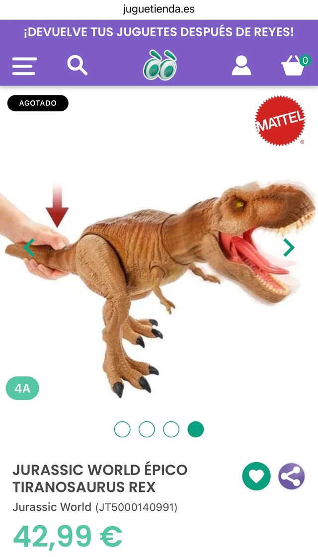 T Rex Jurassic World Mattel