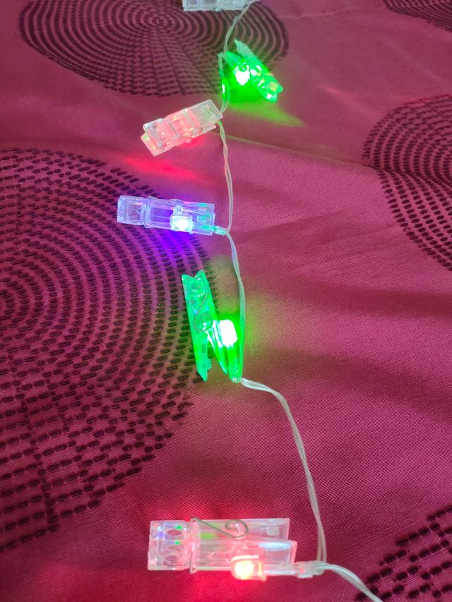 Guirnalda pinzas con luz