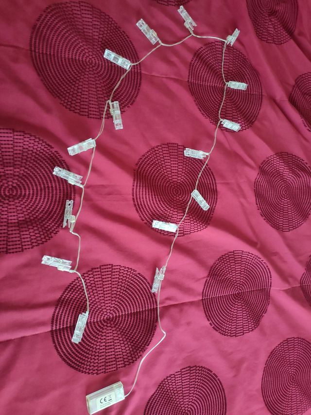 Guirnalda pinzas con luz