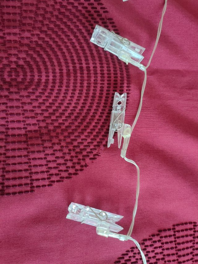 Guirnalda pinzas con luz