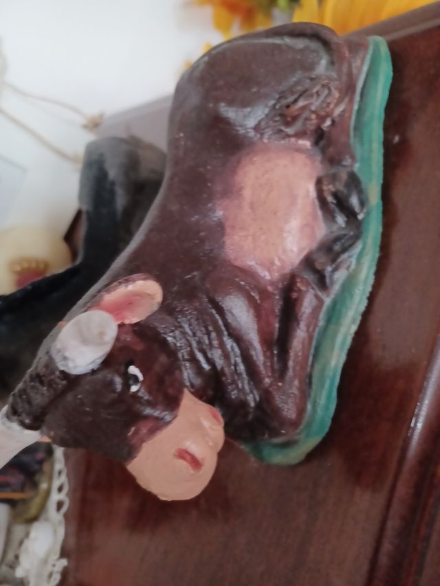 Asinello e bue fatti a mano in terracotta 