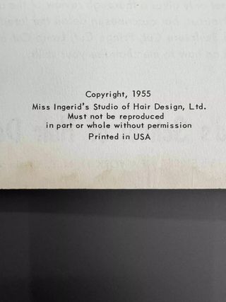 NEW HAIRCUTTING TECHNIQUES Book 1955 INGERID USA