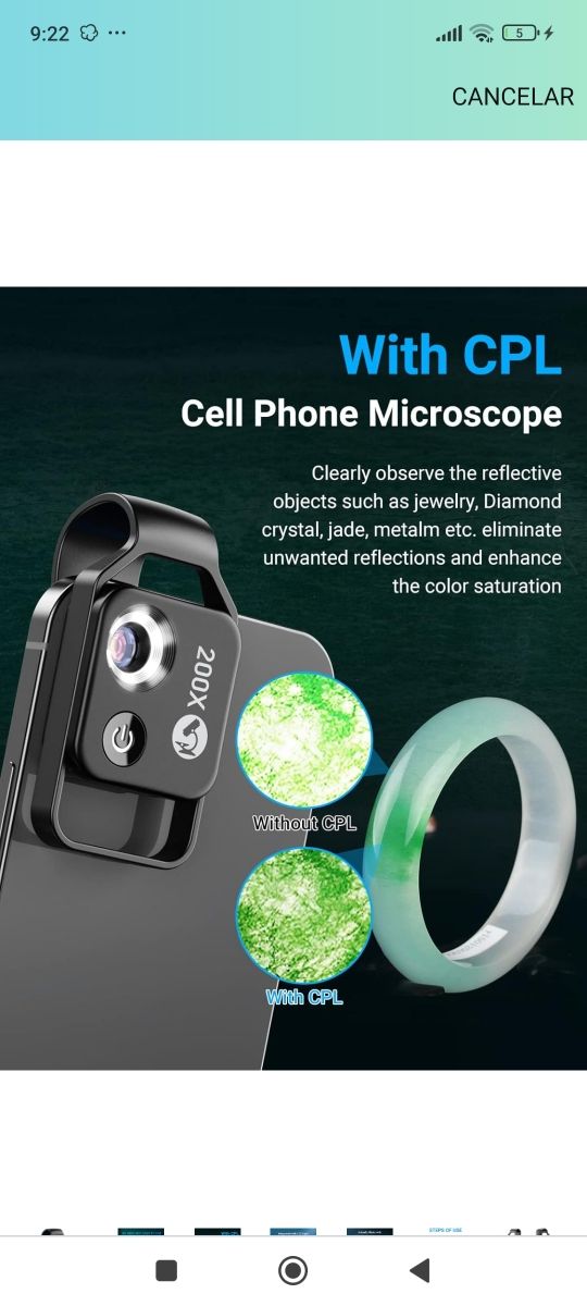 Microscopio para móvil 200x nuevo