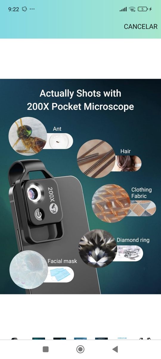 Microscopio para móvil 200x nuevo