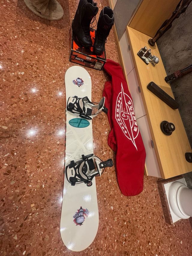 Tabla de snow+ botas y funda