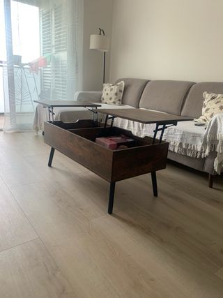 Mesa elevable marrón retro vowner sin abrir.