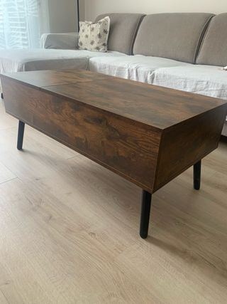 Mesa elevable marrón retro vowner sin abrir.
