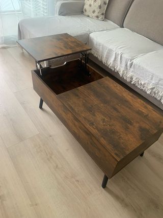 Mesa elevable marrón retro vowner sin abrir.