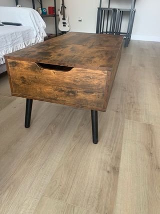 Mesa elevable marrón retro vowner sin abrir.