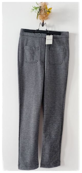 Pantalón paño gris recto de mujer Trucco . Nuevo