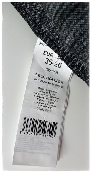 Pantalón paño gris recto de mujer Trucco . Nuevo