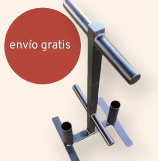 Soporte discos árbol peso mancuernas 