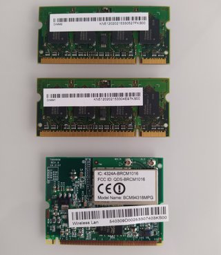 Wireless lan tarjeta y ram portatil Ddr2.