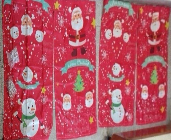 Cortinas de Navidad. Niñxs