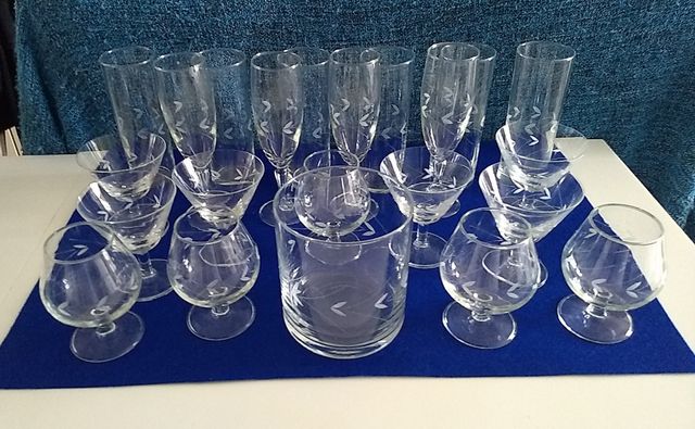 Cristalería con un fino tallado