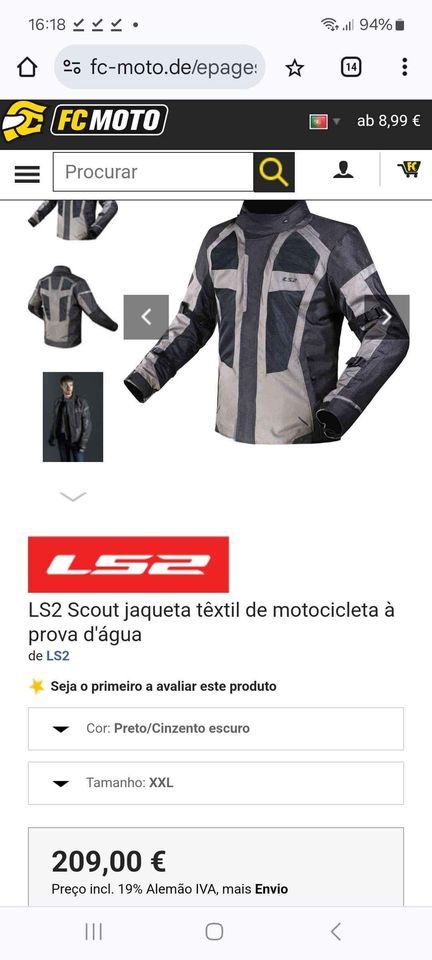 Casaco mota LS2 Scout - Novo