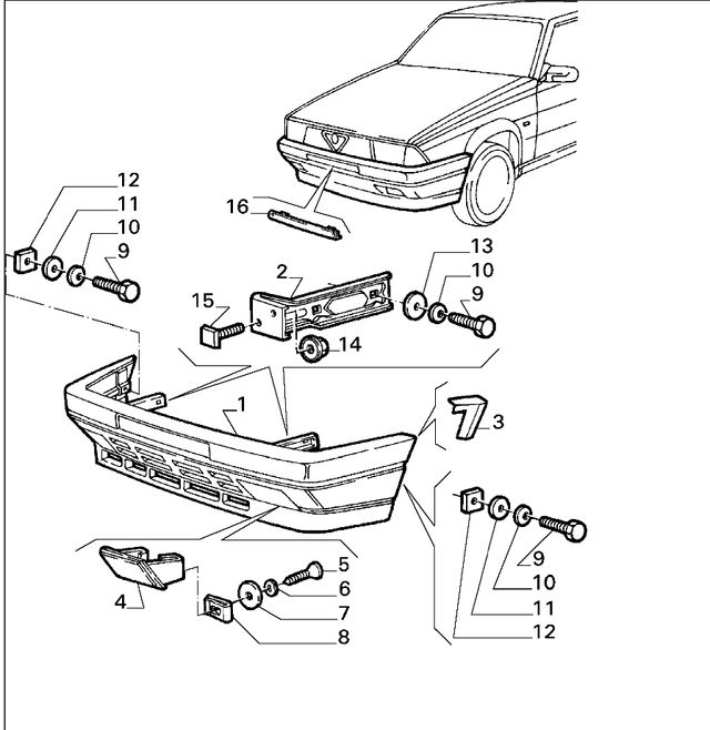 Tapas Alfa Romeo 75 60740978 / 60740977