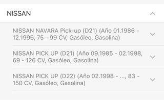 Amortiguadores traseros Nissan Navara