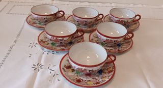 Antico Set di tazze da tè o caffè giapponesi x 6