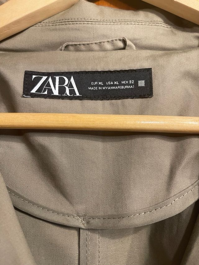 Trench verde zara