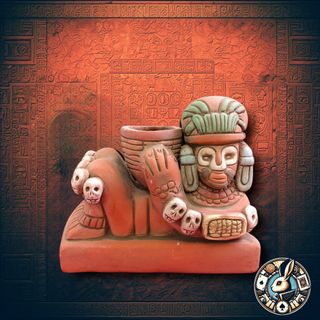 Escultura de Cerámica "Chac Mool Azteca" - Arte