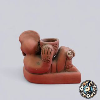 Escultura de Cerámica "Chac Mool Azteca" - Arte