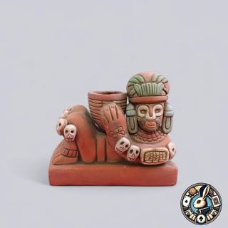 Escultura de Cerámica "Chac Mool Azteca" - Arte