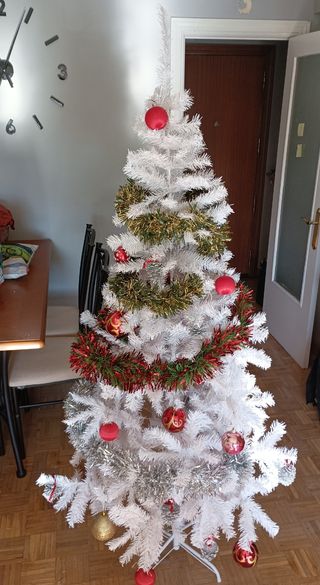 ARBOL NAVIDAD BLANCO 150 CM NUEVO