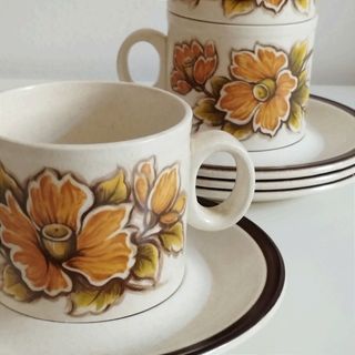 4 tazze inglesi da tè anni 70