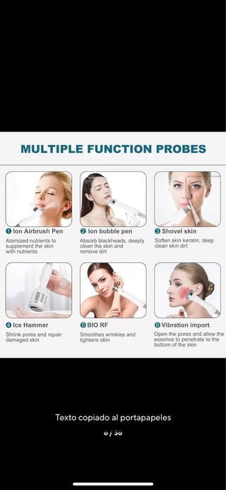 Máquina Facial dermoabrasión con agua 7 en 1