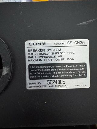 Altavoces sony hifi. 3 unidades