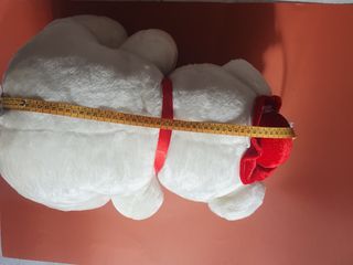 Peluche orso bianco e rosso