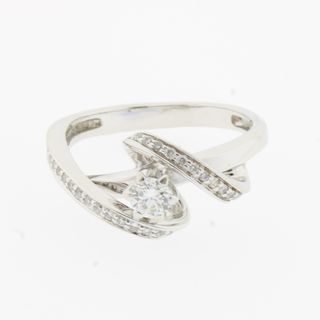 Anillo oro blanco con brillantes