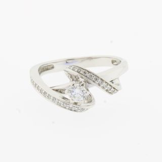 Anillo oro blanco con brillantes