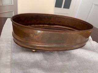 Macetero para centro de mesa dorado mate