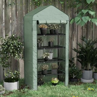 Serra a Casetta a 5 Livelli con Ingresso Avvolgibi