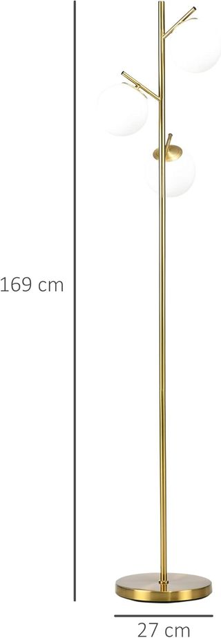 Lampada da Terra Moderna con 3 Punti Luce, Lampada