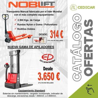 Carretillas elevadoras, transpaletas y apiladores