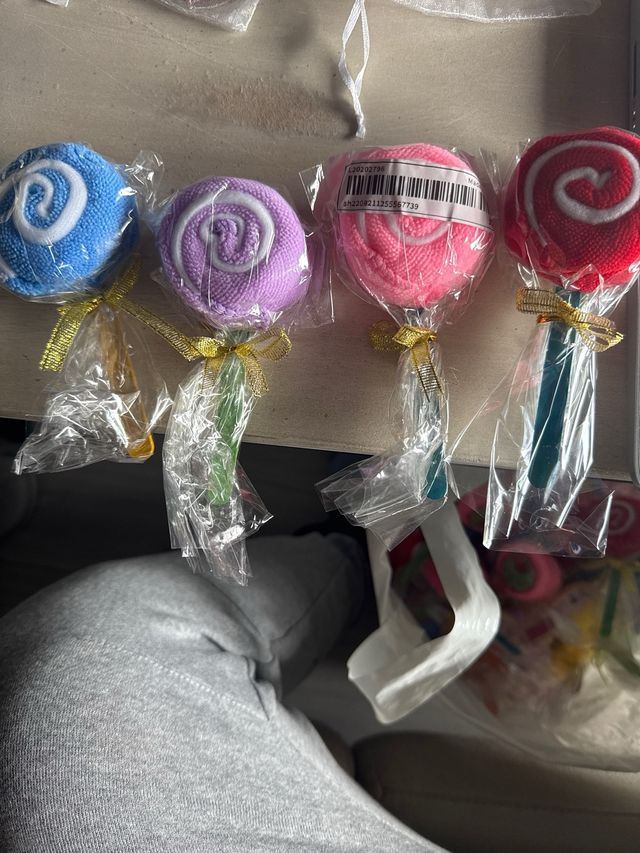 Toalla pequeña en forma de flor