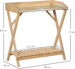 Tavolo da Giardinaggio in Legno con Ripiano, Tavol