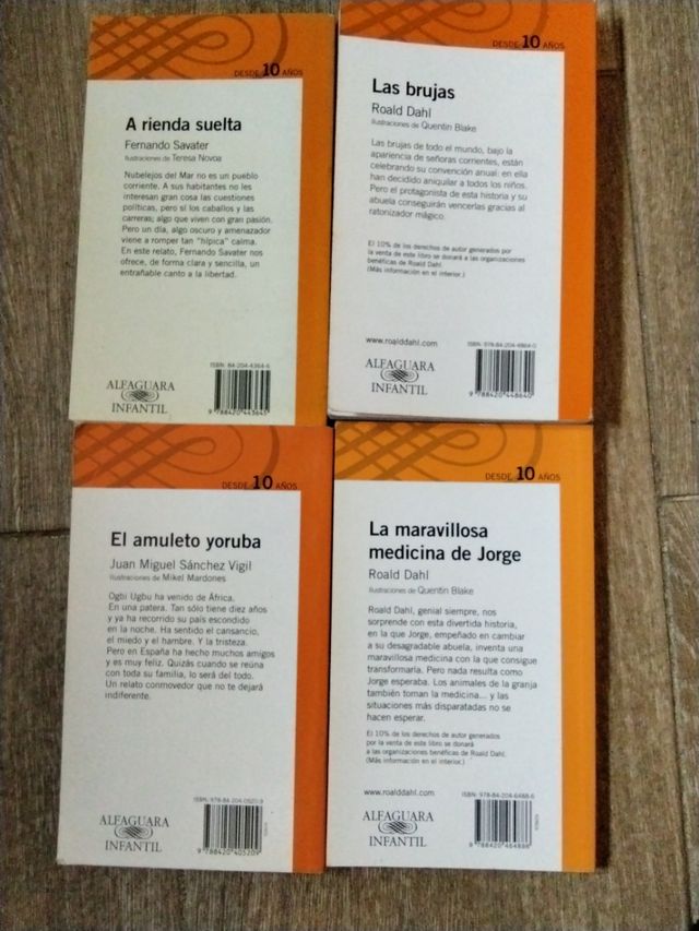 Lote 4 libros infantiles a partir de 10 años