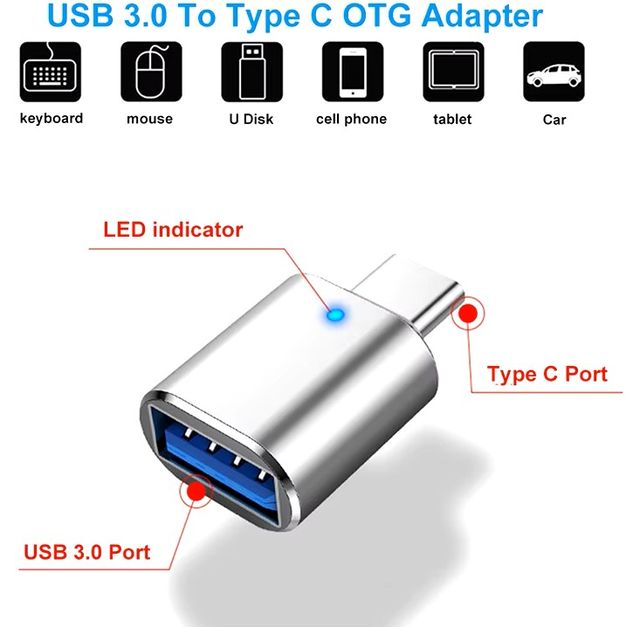 Adaptador convertidor USB C a USB