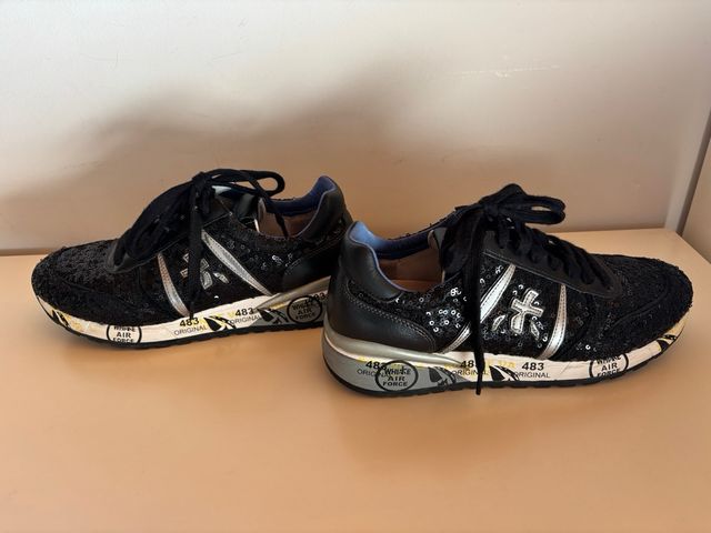 Zapatillas Premiata mujer lentejuelas