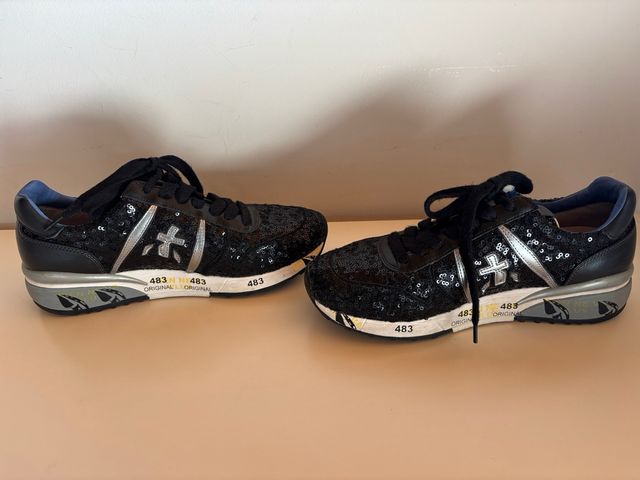 Zapatillas Premiata mujer lentejuelas