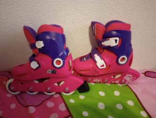 Patines en linea con accesorios de prote