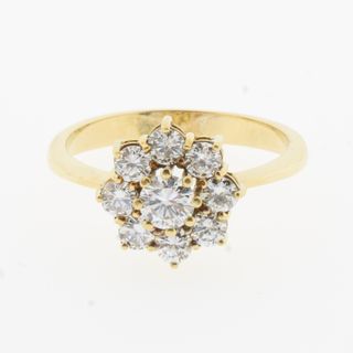 Anillo roseta con diamantes