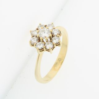 Anillo roseta con diamantes
