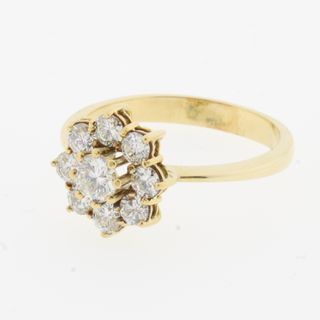 Anillo roseta con diamantes