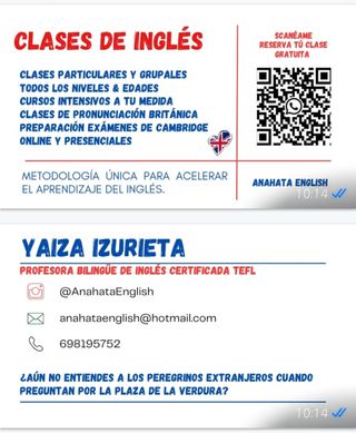 CLASES DE INGLES 🇬🇧TODOS LOS NIVELES 
